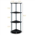 thumbnail image 2 of Furinno 12078BK/GY Turn-N-Tube 4-Tier Corner Display Rack Multipurpose Shelving Unit, Black/Grey, 2 of 2