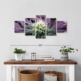 thumbnail image 2 of Elephant Stock Rare Cannabis Plant Wall Art - Horizontal Multi Panel Canvas - Bedroom Wall Decor - Floral And Botanical Multi Panel - Beige And Purple Decor - 29" x 12", 2 of 4