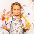thumbnail image 3 of Pioneer Flower Floral Print Pattern Kids Aprons for Girls and Boys,Adjustable Neck Strap Toddler Aprons for Kids Cooking Baking, 3 of 7