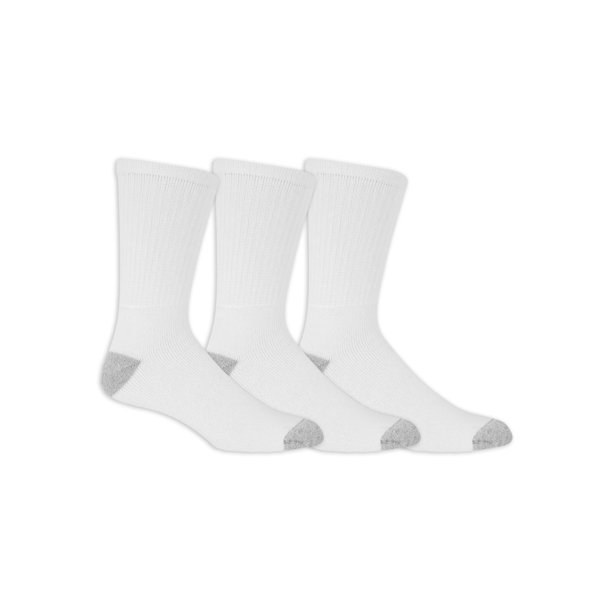 Athletic Works Men's Crew Socks, 3 Pair Pack