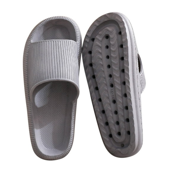 Summer Savings! WJSXC Womens Sandals , Womens Flat Shoes Ladies Beach Sandals Summer Non-Slip Causal Slippers Gray 9.5