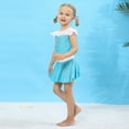 thumbnail image 5 of Girls Elsa Princess Swimsuit Bathing Suits Girl Ruffled Tankini Bikini Two Piece Swimwear Beachwear, 5 of 6