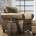 thumbnail image 2 of Leinster Faux Leather Armchair with Antique Bronze Nailheads in Jetson Ginger, 2 of 5