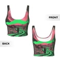 thumbnail image 6 of Sports Bras for Women Workout Tank Tops, Neon Desert Moon Running Vest with Removable Cups, 6 of 7