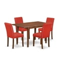thumbnail image 2 of East West Furniture Picasso 5-piece Wood Dining Set in Mahogany/Firebrick Red, 2 of 6