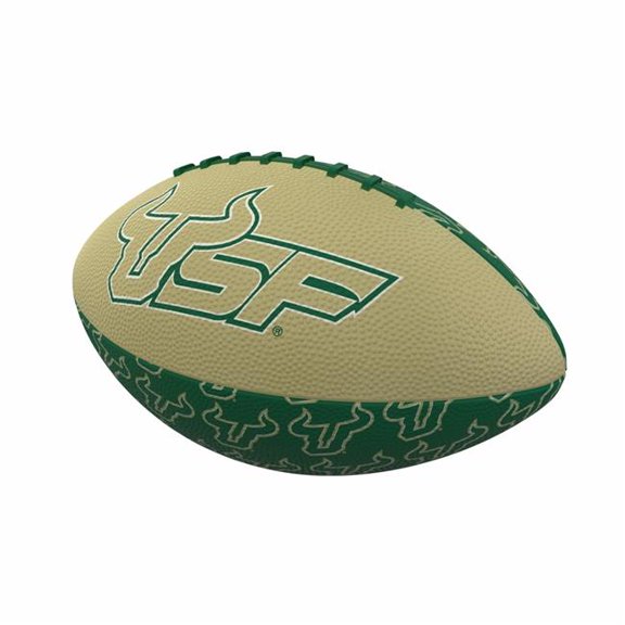 Logo Brands 211-93MR-3 South Florida Repeating Mini-Size Rubber Football