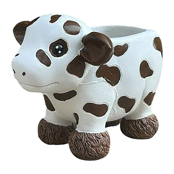 J-213 Cow Planter Resin Material For Succulents Green Plants Garden Indoor Decor Resistant Design #cgH5a