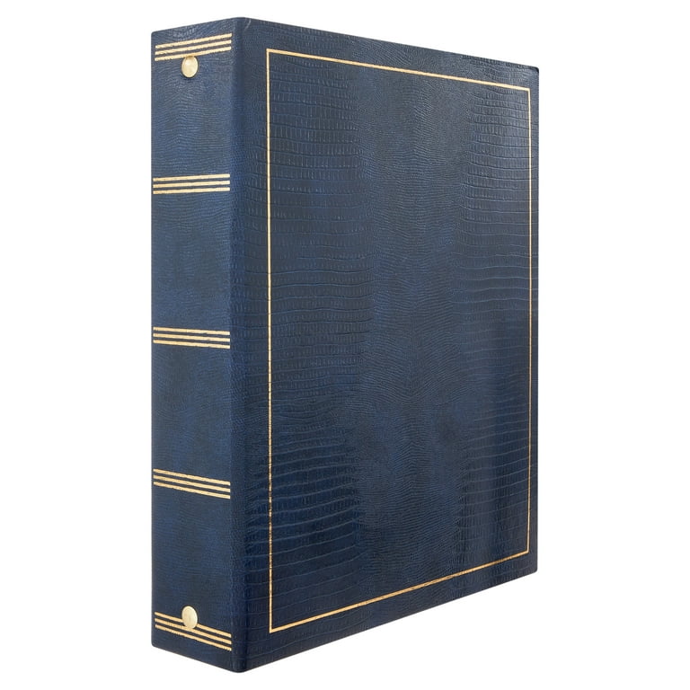 Pioneer 100 Magnetic Page 3-Ring Photo Album, Navy Blue 