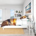 thumbnail image 3 of Designart 'Yellow Sunset Through Dark Clouds' Juego de cama de playa - Funda nórdica &, 3 of 5
