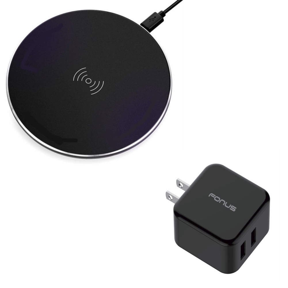10W Fast Charge Wireless Charger Slim Charging Pad w 30W Adaptive Fast 2Port Travel Home Wall