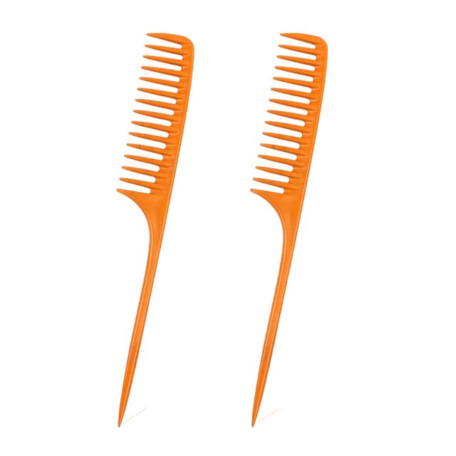 2 peines de dientes anchos para cabello rizado, largo y mojado. Ideales para desenredar y peinar.