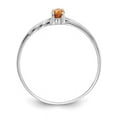 thumbnail image 2 of 10k White Gold Polished Geniune Citrine Birthstone Ring, Gem Ctw.0.24, 2 of 3
