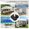 thumbnail image 5 of EAGLE PEAK Canopy Weight Plates 4-Set for Pop up Canopy, Tent, Gazebo, Umbrellas, Tent Weights for Legs, 20 lbs, Black, 5 of 6