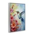thumbnail image 2 of Stupell Industries Modern Hummingbird Hibiscus Serenade Gray Framed Giclee Art, 16 x 24, by Creative Studio, 2 of 8