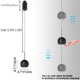 thumbnail image 4 of FSLiving Adjustable Height Track Pendnat Light H-Type Gimbaled Spot Light Track Pendnat Light with Hand-Sweep Control Stepless Dimming Indoor Island Light Free Height Lamp,Matte Black - 3 Pack, 4 of 8