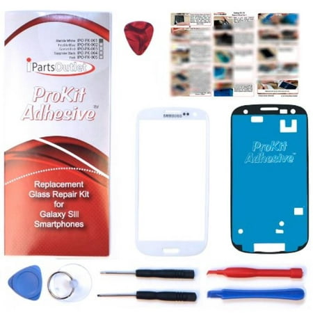 S3 ProKit for Samsung Galaxy S3 Screen Glass Lens repair Kit Marble White for Samsung Galaxy S3 i9300 I747 T999 s3 prokit (Best Adhesive For Glass To Glass)