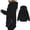 Black, variant on Womens Long Sleeve Zipper Slit Oversized Sweatshirt Casual Pullover Zipper Hoodies Fall Clothes