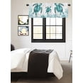 thumbnail image 5 of Kitchen Valances for Window, Watercolor Teal Sea Turtle Coral Light Filtering Rod Pocket Valance Curtain, Summer Ocean Marine Life &nbsp;Short Curtains Window Topper for Bedroom Living Room 60x18in, 5 of 8