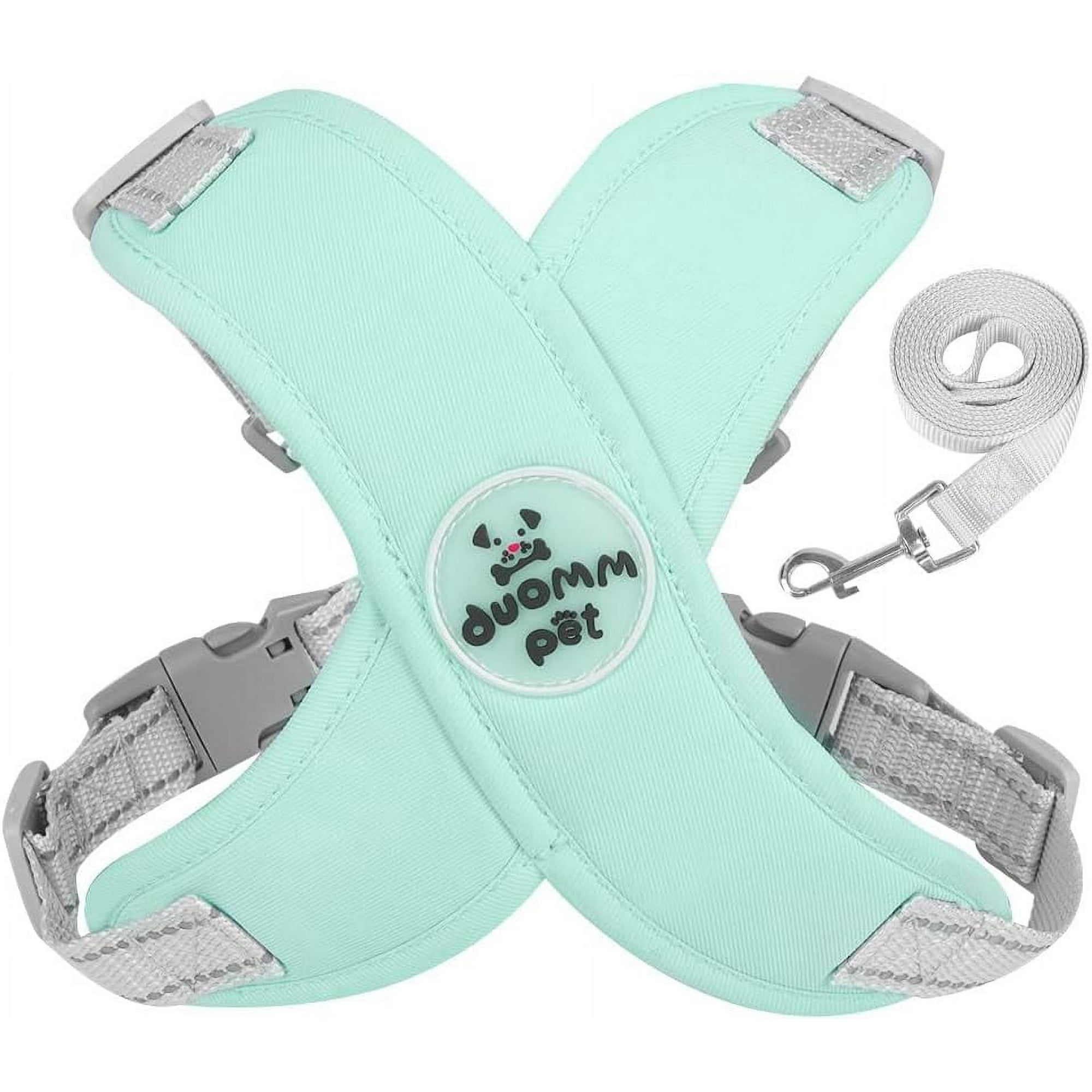 Choke Free Dog Harness with Matching Leash Breathable Reflective Lightweight No Slip Pet Vest Harnesses Easy Control Green Small Walmart