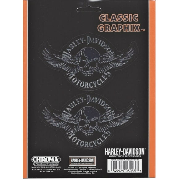 Harley-Davidson Skull With Wings Decal Set