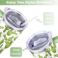 thumbnail image 5 of 40oz Mexican Edible Cactus Stainless Steel Flip Straw Tumbler Spill Proof Travel Cup Double Wall Vacuum Insulated Coffee Mug with Top Handle, 5 of 6