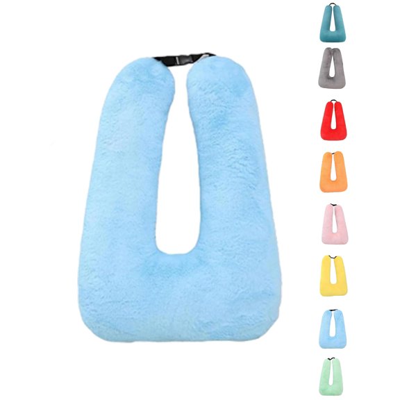 Road Trip Pillow for Adults, Car Sleeping Pillow with Ergonomic Neck Head Body Support, Soft Travel Cushion for Car Seat Aircraft