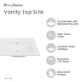 thumbnail image 2 of 48" Ceramic Vanity Top with Double Basins, 2 of 8