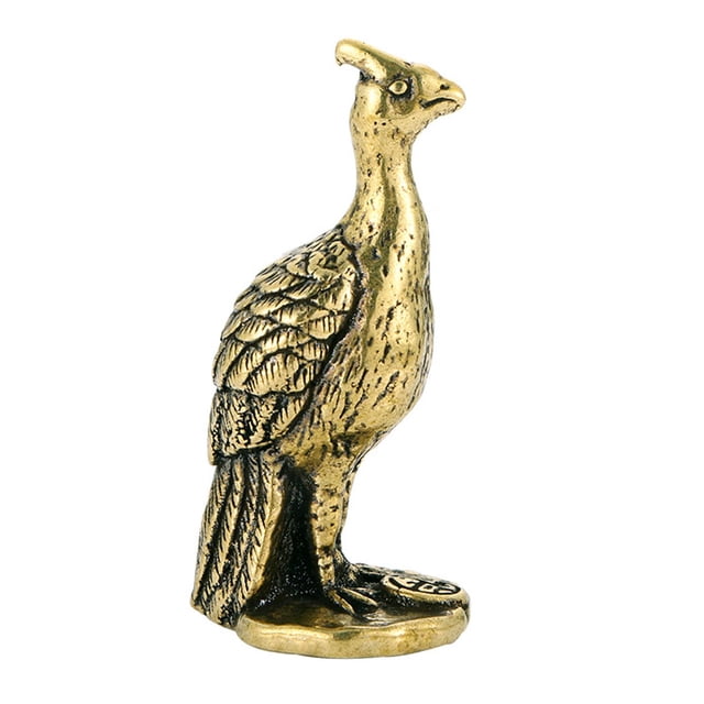 Adorno de de latón, estatuilla de pavos reales, decoración de pavos reales, colección de animales pequeños, estatuilla para el hogar, sala
