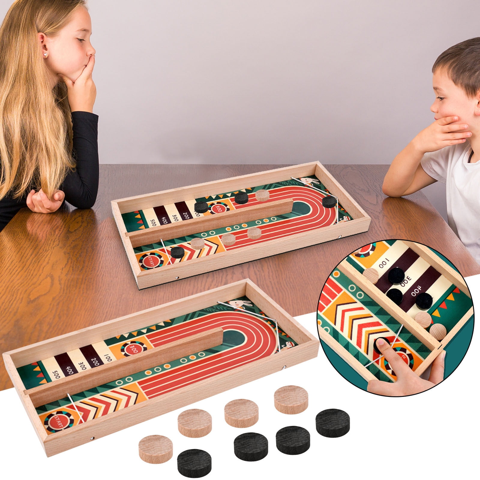 Deluxe Pinball Traditional Wooden Game Classic Toy Gift Novelty Childs Adults 