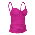 thumbnail image 2 of Firpearl Tankini Tops for Women Front Twist Bathing Suit Tops Ruched Tummy Control Swimsuit Tops, 2 of 4
