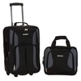 thumbnail image 1 of Juego de equipaje Rockland Fashion Softside Upright, negro y gris, 2 piezas, 1 of 1