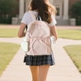 thumbnail image 2 of Cute Bow Backpack for Women Large Capacity Laptop Bookbag Preppy School Backpack Lightweight Travel Daypack, 2 of 6