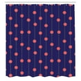 thumbnail image 2 of Ambesonne Floral Shower Curtain, Boho Flowers and Vines Art, 69"Wx70"L, Indigo Coral Green, 2 of 4