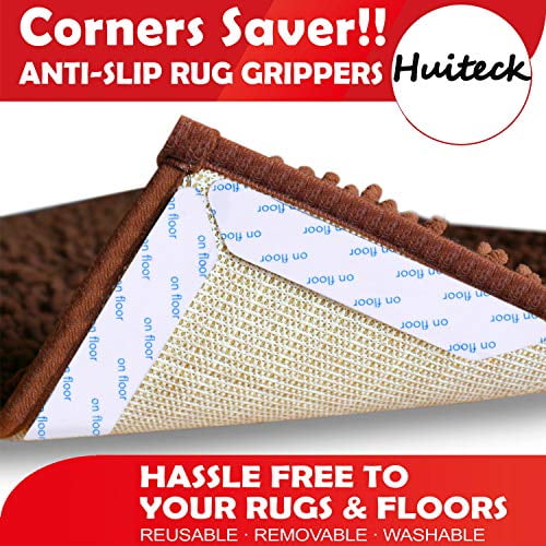 Rug Grippers 8 pcs Anti Curling and Non Slip Rug Gripper Carpet Gripper