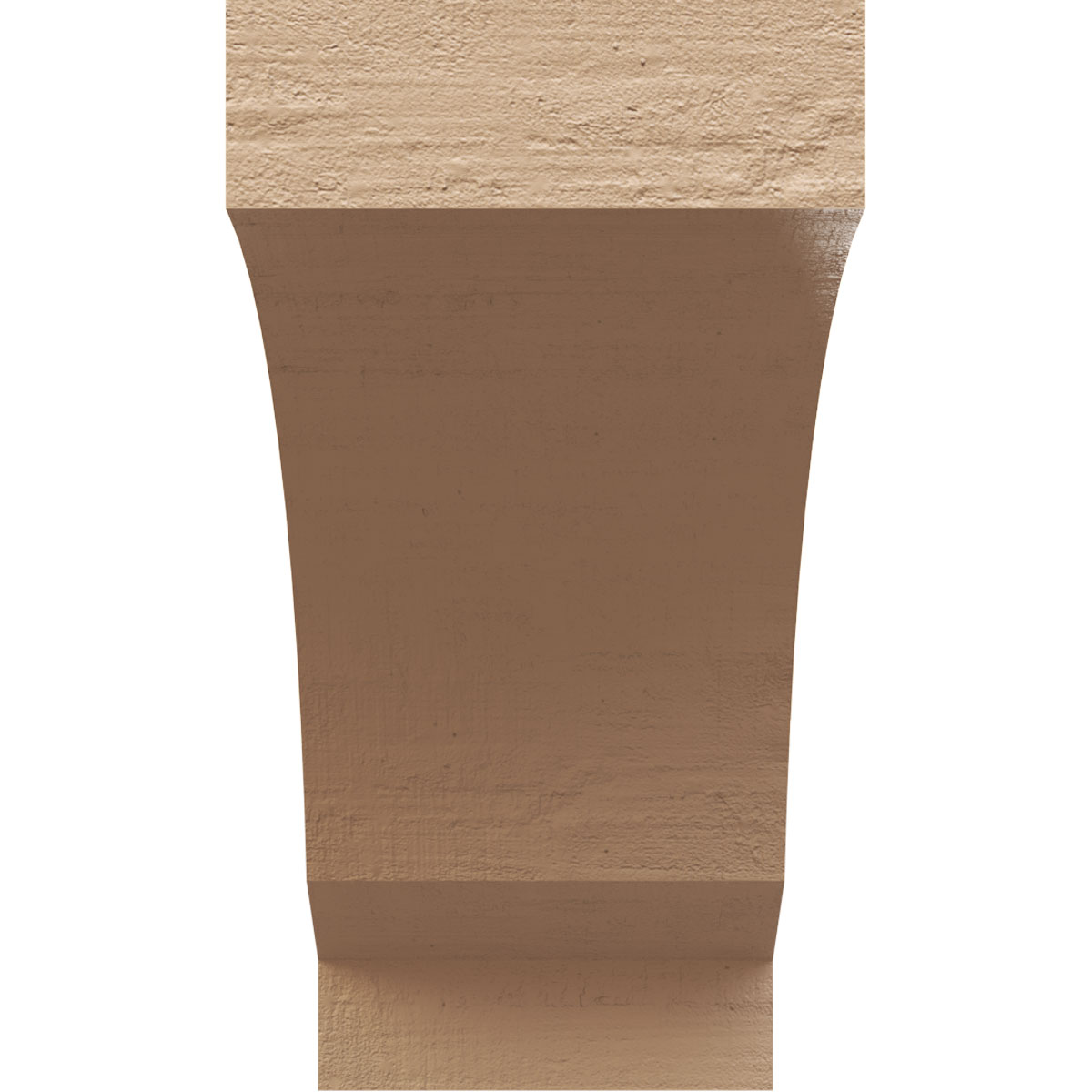 8"W x 16"D x 16"H Classic Moab Rough Cedar Woodgrain TimberThane Corbel, Primed Tan