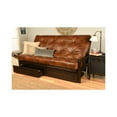 thumbnail image 4 of Wooden Futon Frame Set - Convertible Sofa Bed with Mattress - Espresso Finish, 4 of 5