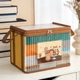 thumbnail image 4 of Ohufall Foldable Transparent Book Storage Box Dustproof Student Organizer School Supplies For Classroom Home Book Storage, 4 of 6