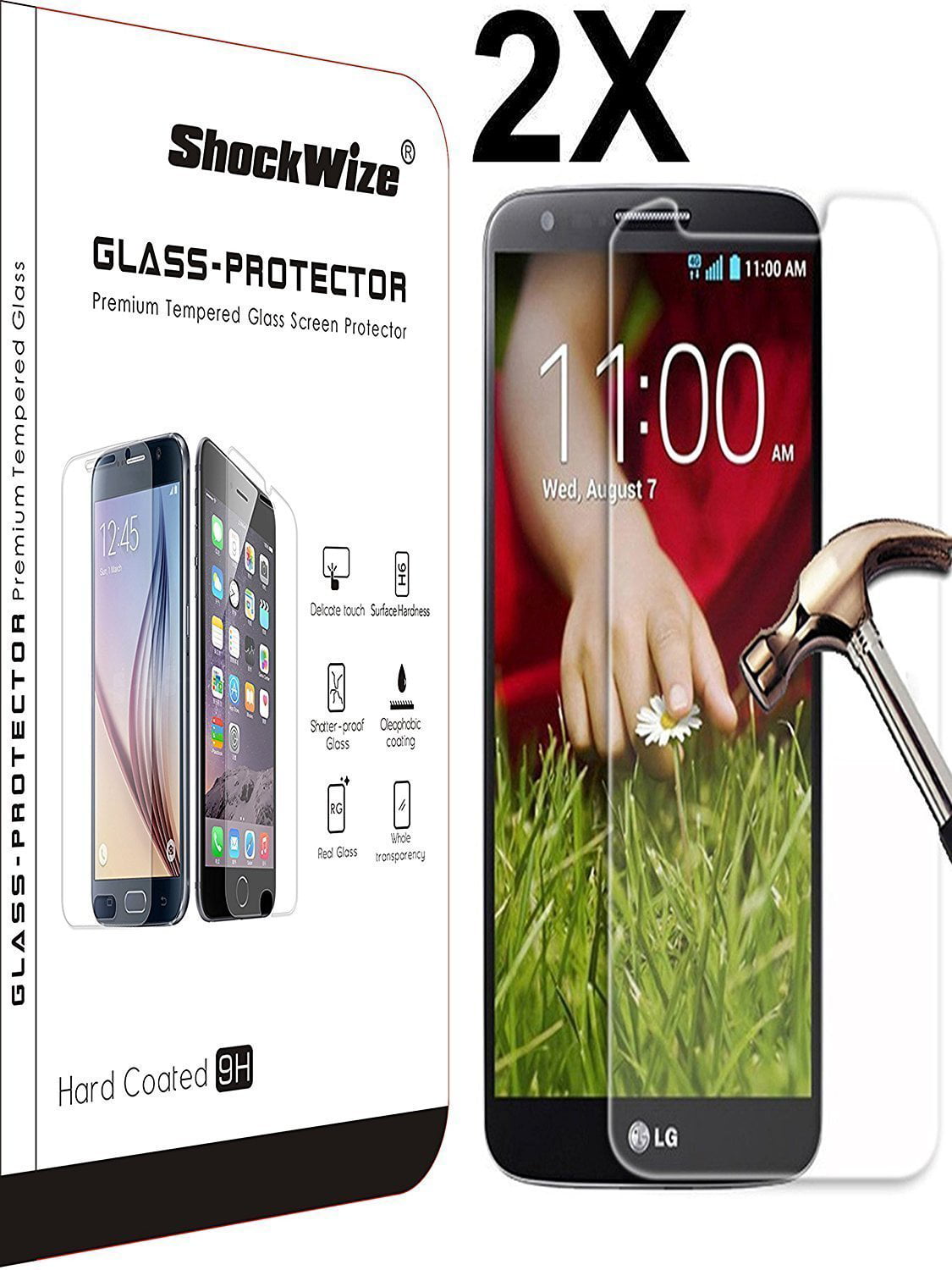 Premium 9H HD Ultra Slim Real Tempered Glass Screen Protector For LG Smart Phone 