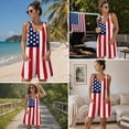 thumbnail image 4 of American Flag Overalls Women, 4th of July Romper Cover Up Short Casual Outfits, 4 of 7