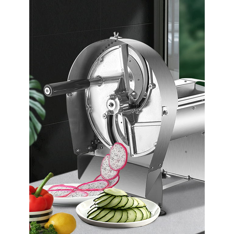 VEVOR Fruit Vegetable Slicer Cutter 0.2-10mm Adjustable Slicer Machine Potato Desktop