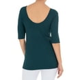thumbnail image 2 of Time and Tru Women's Elbow Sleeve Scoop Neck T-Shirt, 2 of 8
