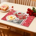 thumbnail image 4 of JoyMoreHome Valentine Day Theme Placemat, Easy to Clean, 11.8x17.7 Inch Decorative Placemat, for Holiday Party, Home Gathering, Diningroom, Kitchen, 4 of 6