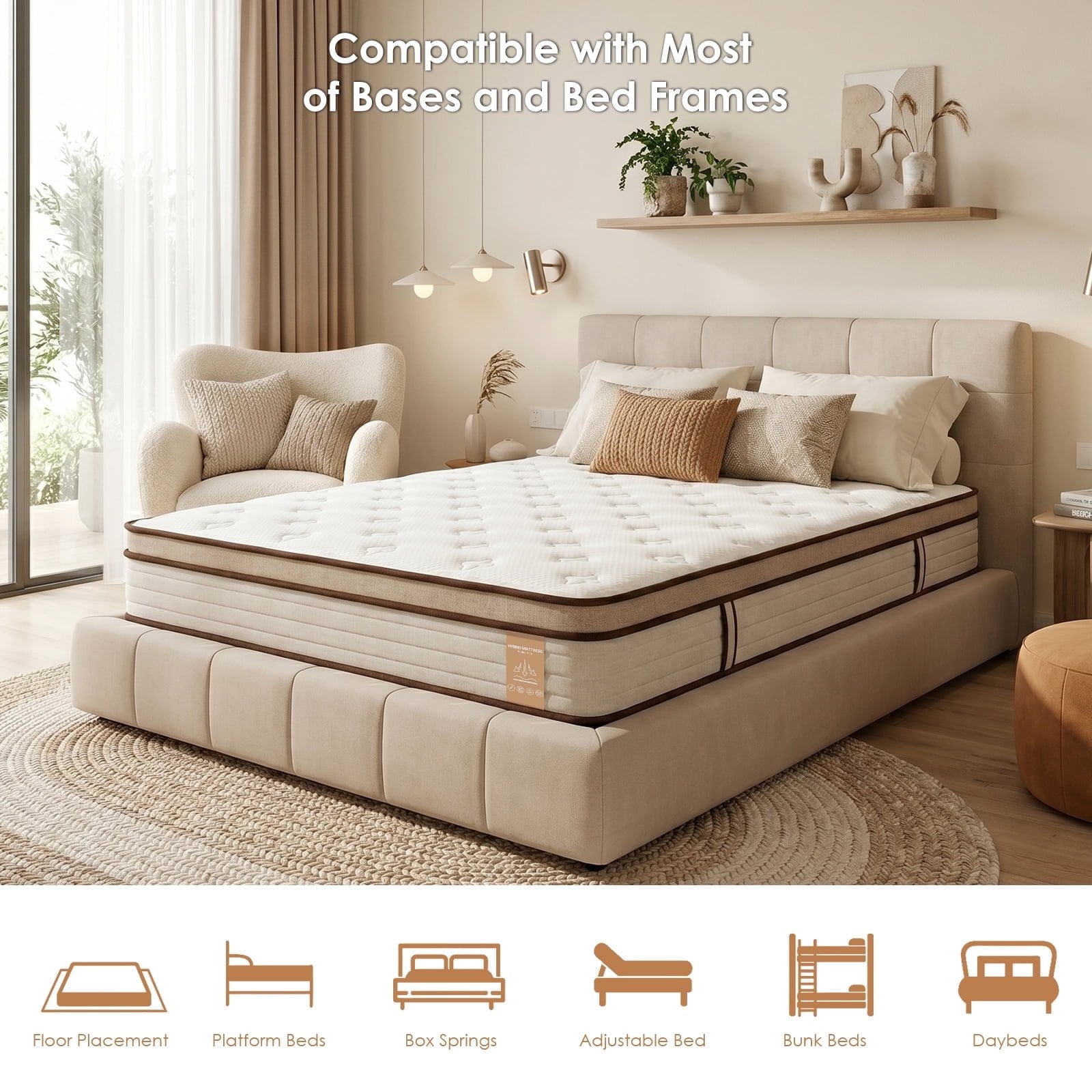 NNSNG 12" Twin Mattress in a Box,Memory Foam Mattress with Motion Isolation, Medium Firm, Pressure Relief for Bedroom,White