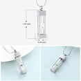 thumbnail image 2 of Constantlife Glass Hourglass Cremation Jewelry for Ashes Container Vial Urn Necklace Pendant Stainless Steel Rectangular Memorial Cremation Keepsake Jewelry for Women/Men, 2 of 6