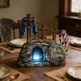 thumbnail image 5 of YingYouFu Wood Easter Resurrection Scene Cross Table Decor - He is Risen Religious Decor for Tabletop, Mantels, Tray & Perfect Christian Home Holiday Gifting, 5 of 7