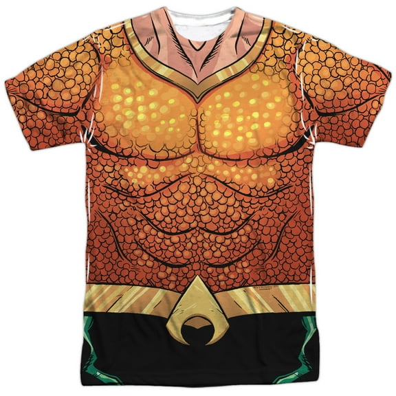 Jla - Aquaman Rebirth Uniform - Short Sleeve Shirt - Large