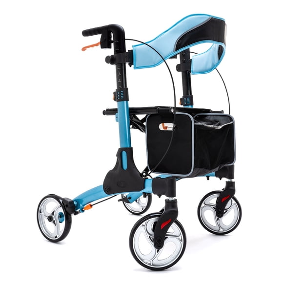 Andadera Rollator Hibrida Plegable Ultraligera De Aluminio