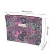 thumbnail image 2 of Unique Bargains 1 Pc Vintage Embossment Flower Makeup Bag Polyester Purple Large, 2 of 5