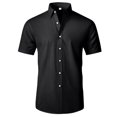 thumbnail image 4 of Men's Shirts Dress Short Sleeve Slim Fit Business Casual for Button Up Shirt Top 2XL, 4 of 4