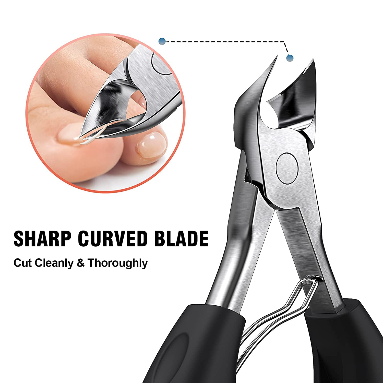 Curved Toenail Clipper Extremely Sharp Titanium l Body Toolz